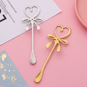 Silver lepel - hart  - set van 2
