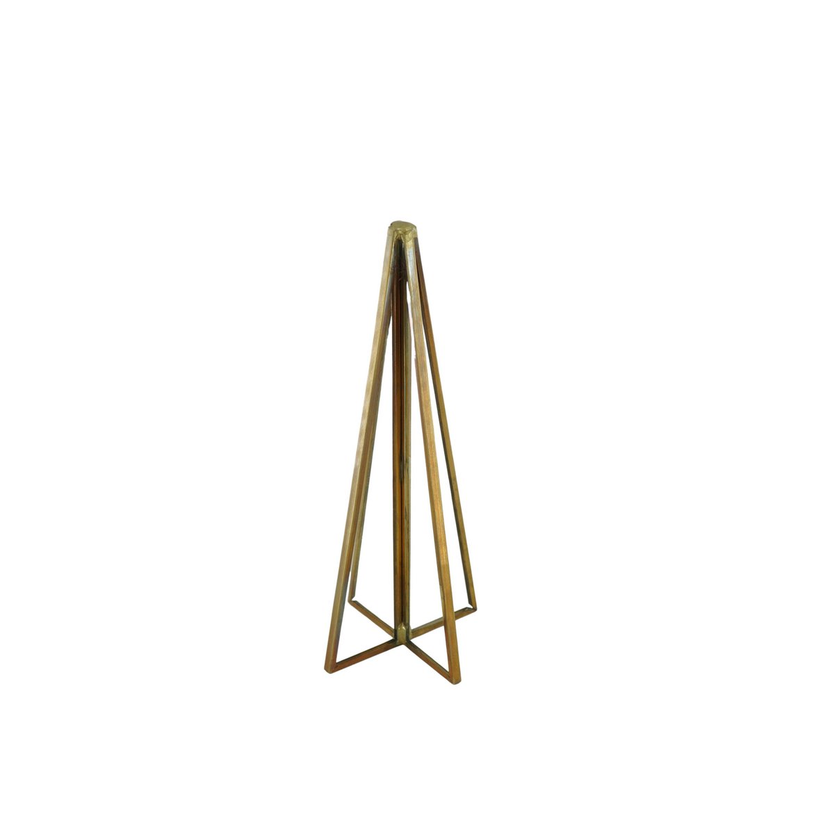Kerstboom - Metaal/Glas - Goud - 4,5x15cm