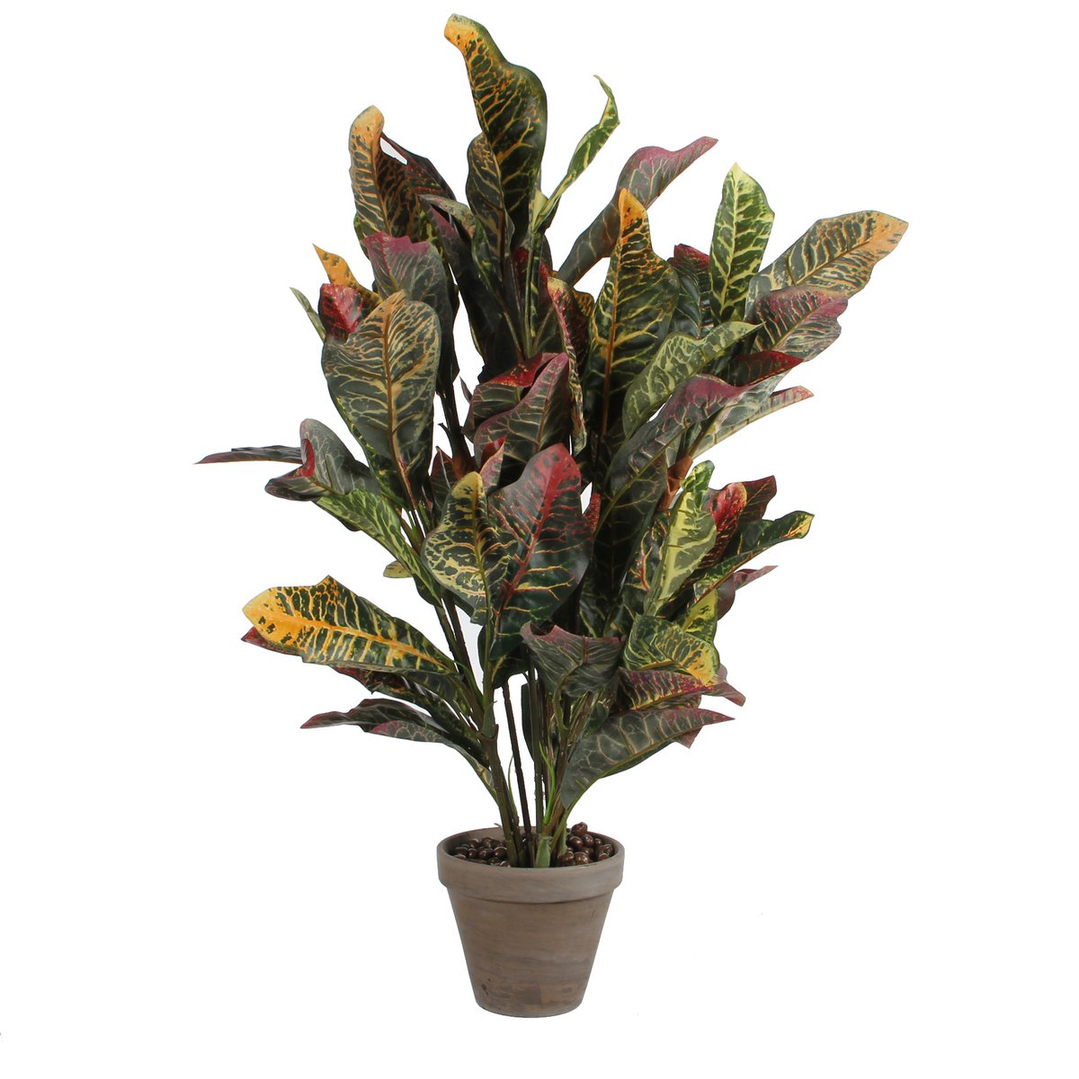 Croton artificiel en pot Stan - H73 x Ø40 cm - Panaché