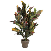 Croton artificiel en pot Stan - H73 x Ø40 cm - Panaché