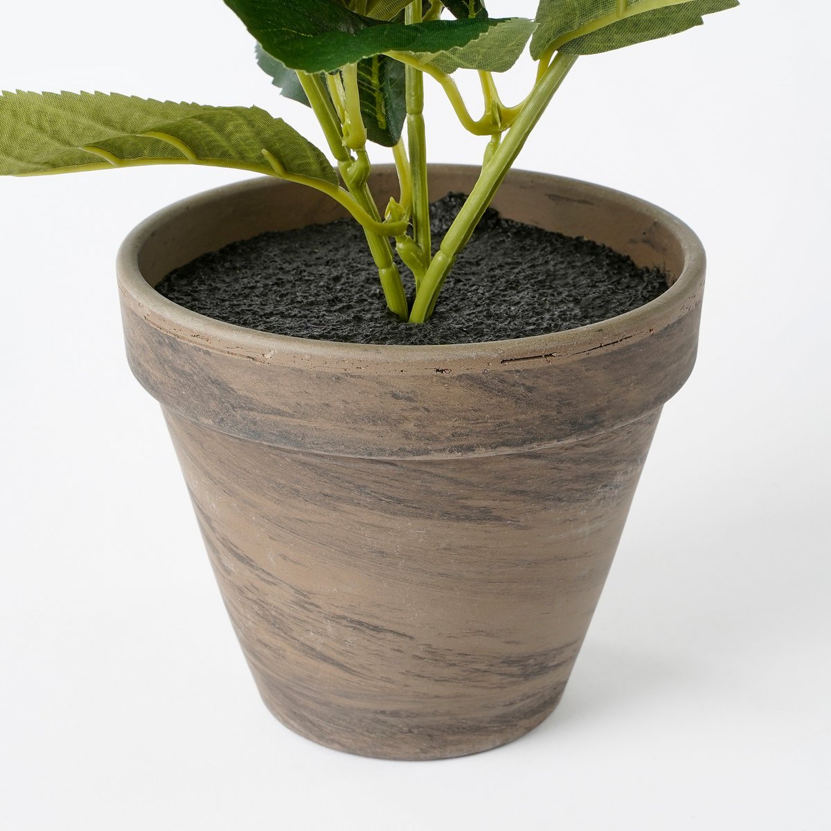 Kunsthortensia in bloempot Stan - H40 x Ø35 cm - Wit