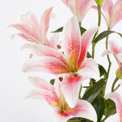 Artificial Tiger Lily Plant in Flower Pot Stan - H47 x Ø45 cm - Pink