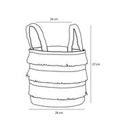 Storage basket - Set of 2 - H30 x Ø32 cm - Waterhyacint - Brown
