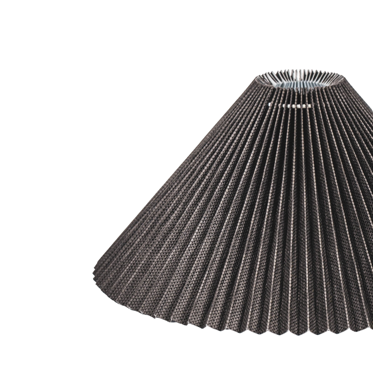 Pleated Lampshade - Polyester - Black - 8x35x21cm