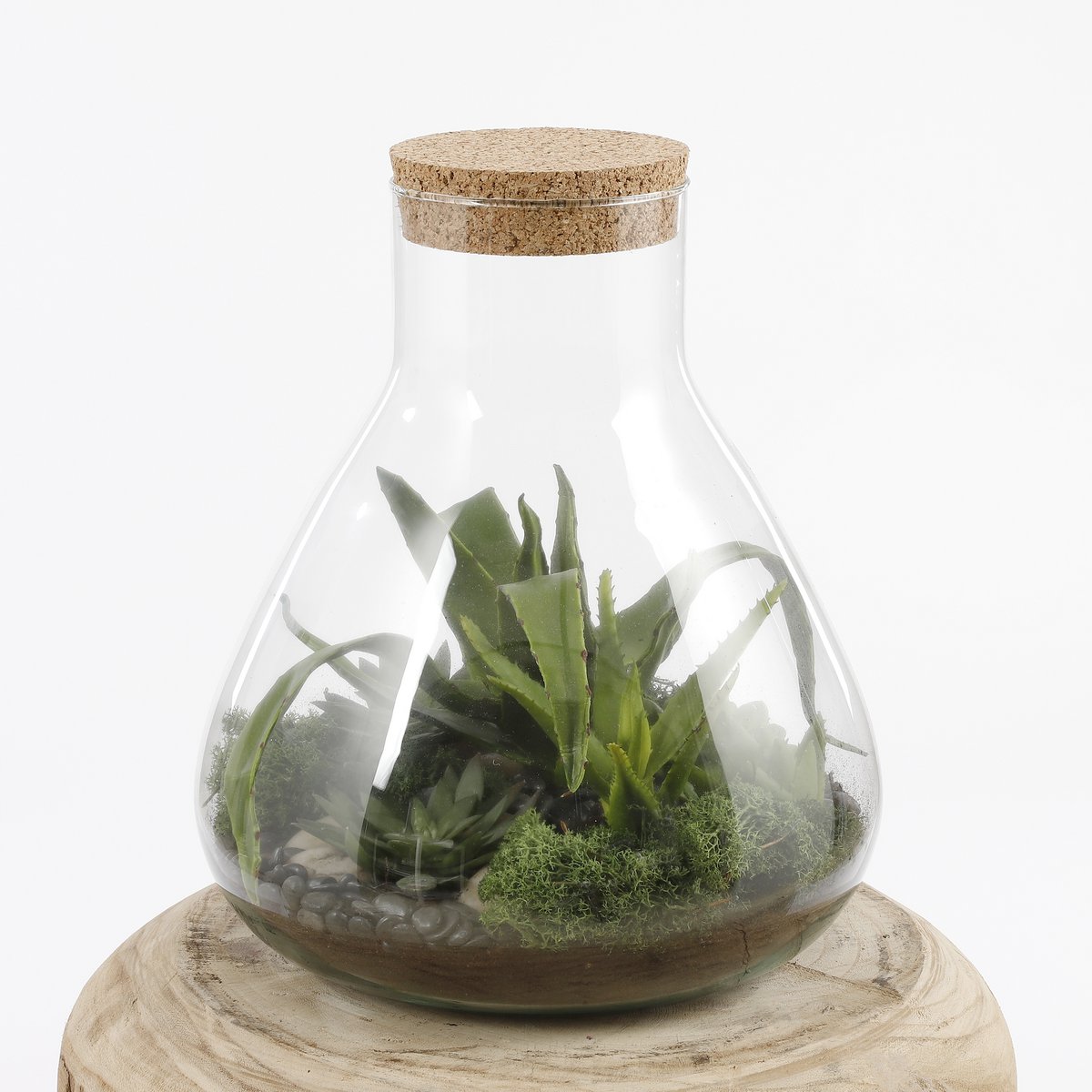 Emily Storage Jar - H32 x Ø30 cm - Recycled Glass - Transparent