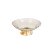 Bowl - Glass - Smokey - 24.5x24.5x8.5cm