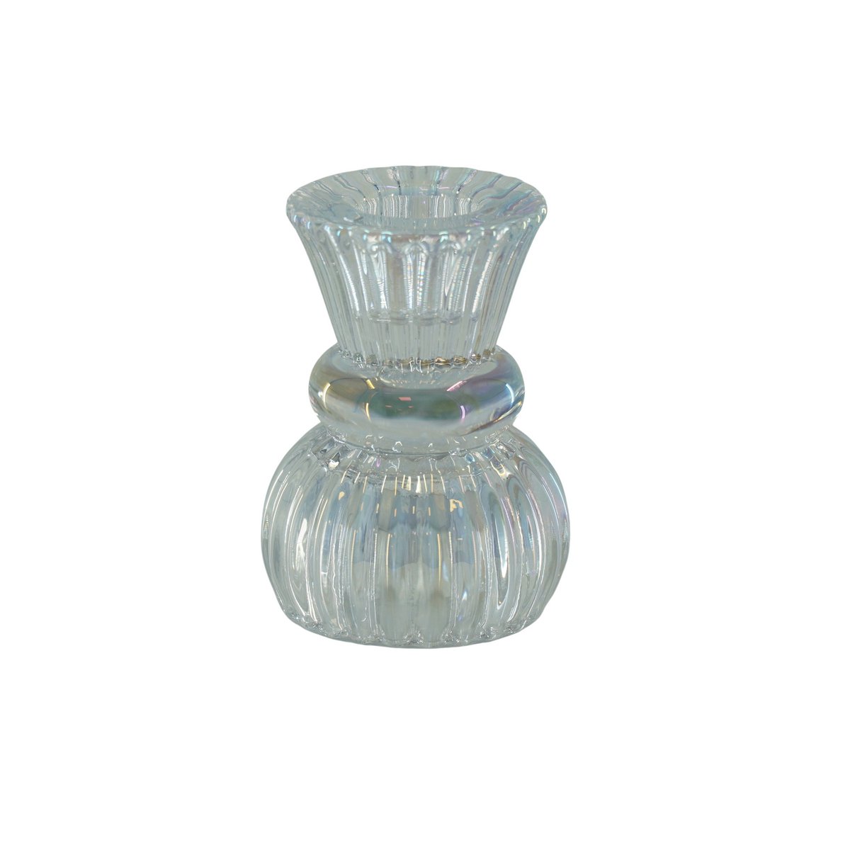 Kaars/Theelichthouder - Glas - Helder - 6x8cm