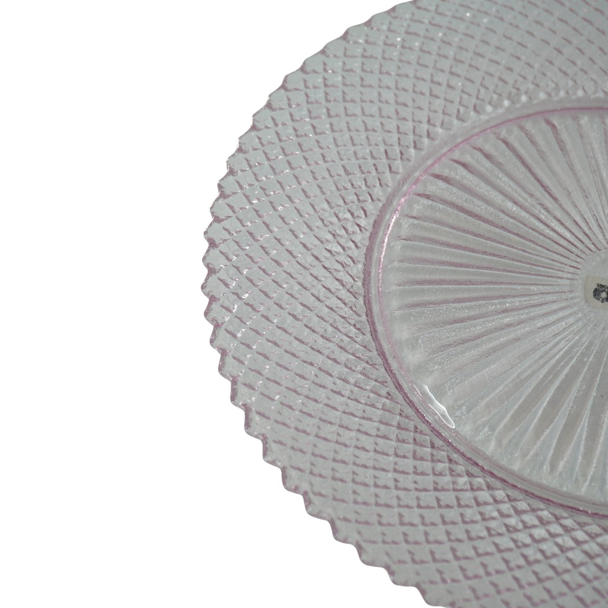 Bord - Glas - Roze - 34x2,5cm