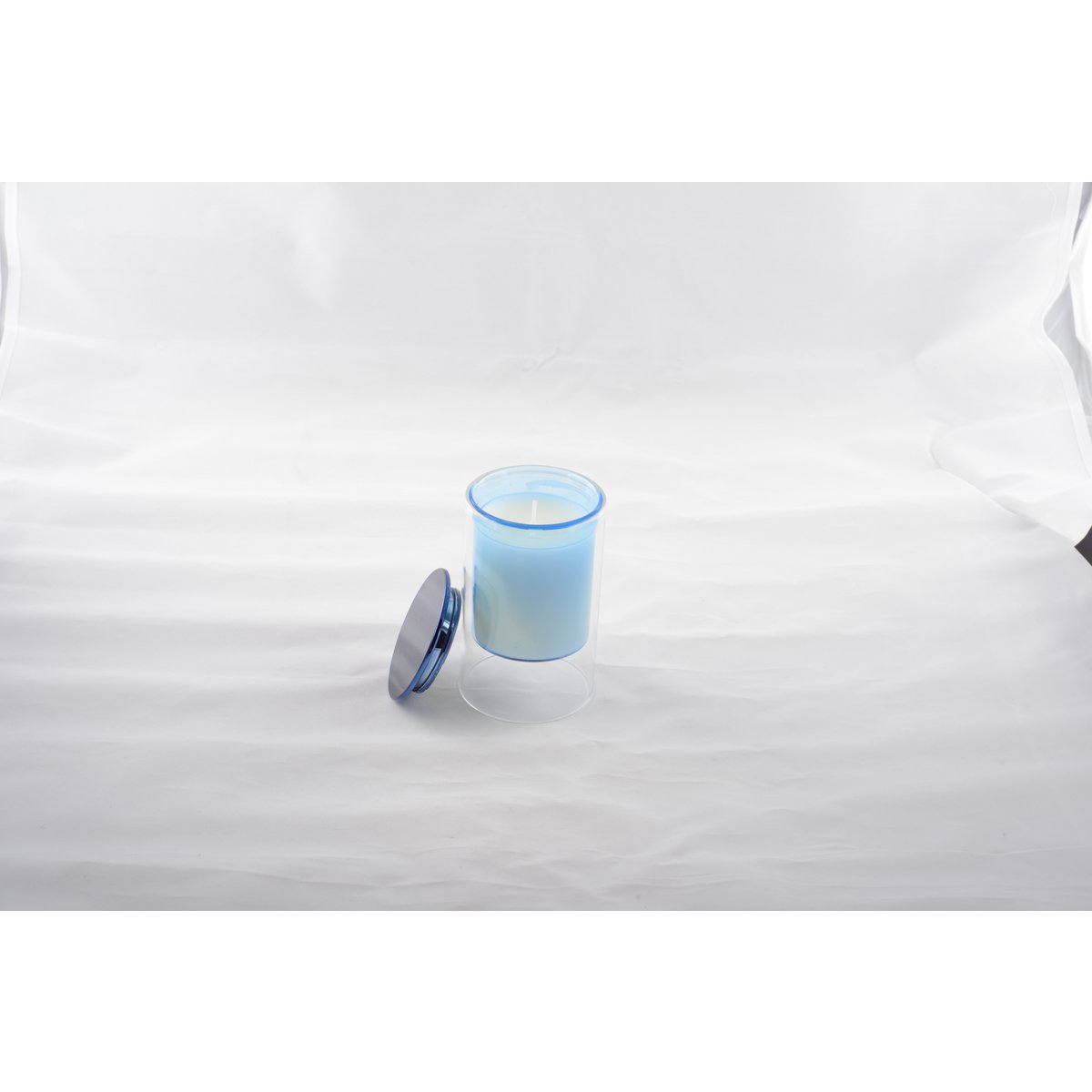 Blue Candle Perfumed with Cedarwood