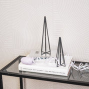 Kerstboom - Metaal/Glas - Zwart - 5,5x20cm
