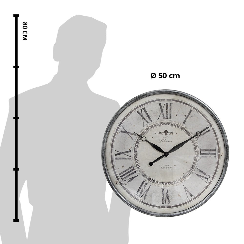 Wandklok Grijs Beige ? 50x6 cm / 1xAA