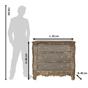 Dressoir Bruin Beige, Hout 92x40x86 cm