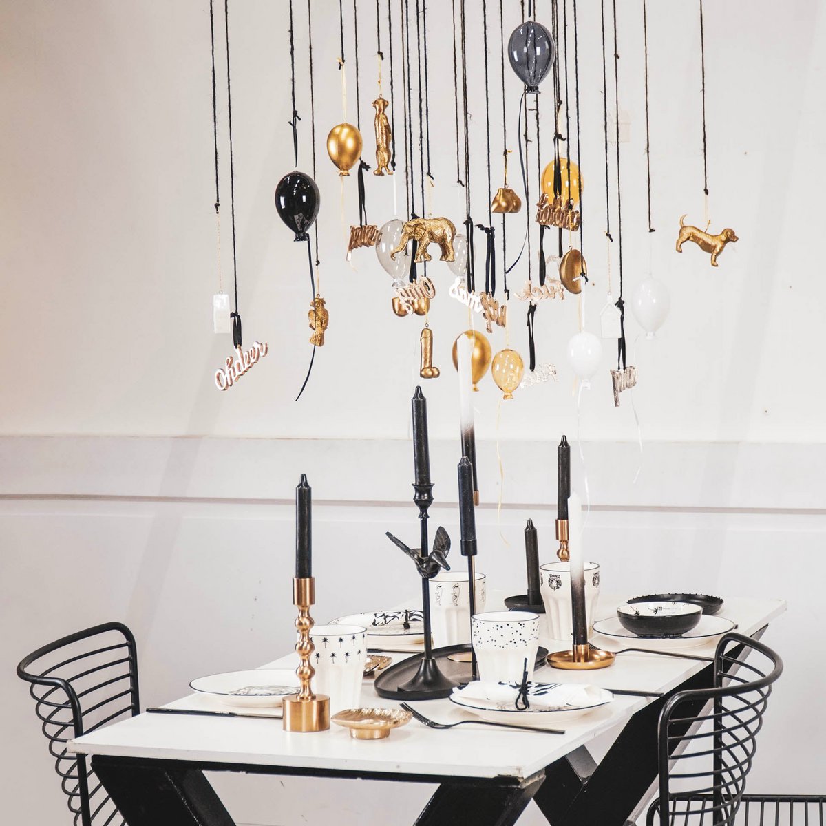 Ornament - Balloon - Glass black