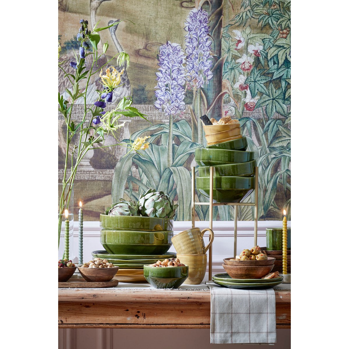 Rhea Dinner plate - Ø28 cm - Ceramic - Green