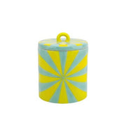 Deco Jar -Swirl - Dolomite - Geel/Mint - 11x11x14,5cm