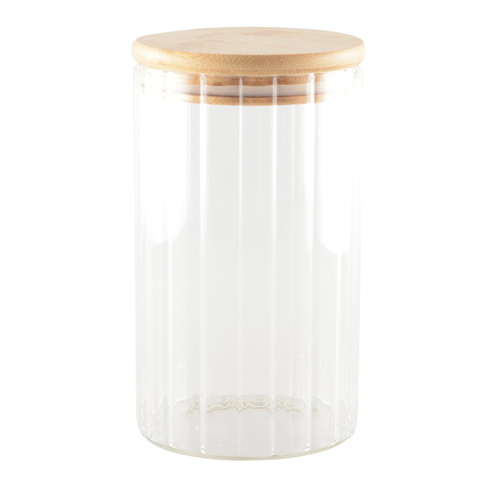 Glass Storage Jar with Wooden Lid