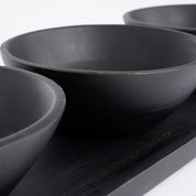 Tomar Dishes and Tray - 200 ml - 100% FSC Mango Wood - Black