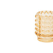 Kaarshouder - Theelichtje - Glas - Amber - 7x8cm