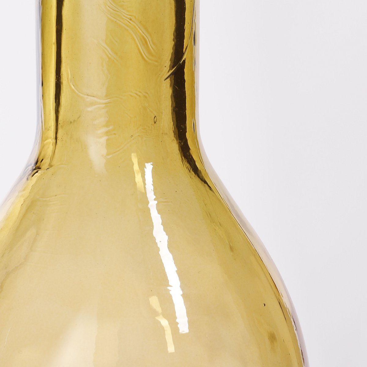 Rioja bottle vase - H50 x Ø15 cm - Recycled glass - ocher
