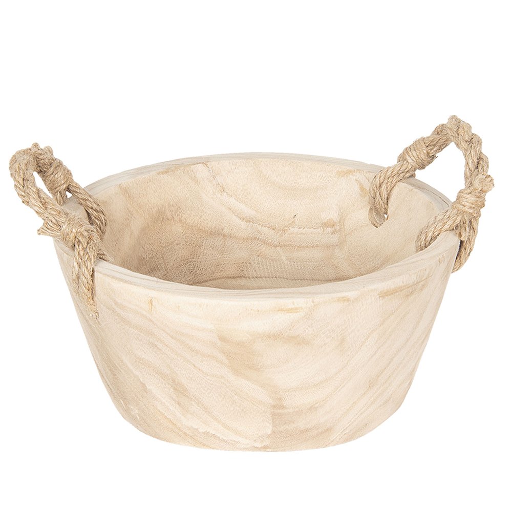 Mand van hout (2) Ø 36x16 cm / Ø 29x13 cm