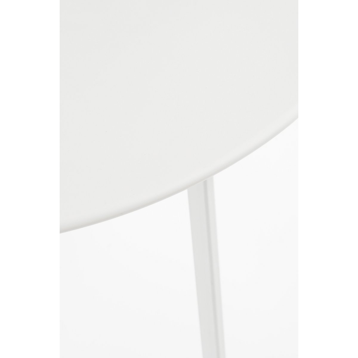 Seatle side table outside - H58 x Ø38 cm - Metal - White