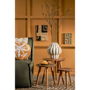 Bold Side Table - H36 x Ø33 cm - Recycled Wood - Brown