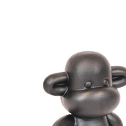 Ornament - aap -beeldje 'de legende' - zwart - 11x7x19cm