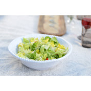 White Melamine Salad Bowl with Rope Edge 