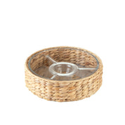 Aperitif Set of 3 Glasses and Rattan Compartments 