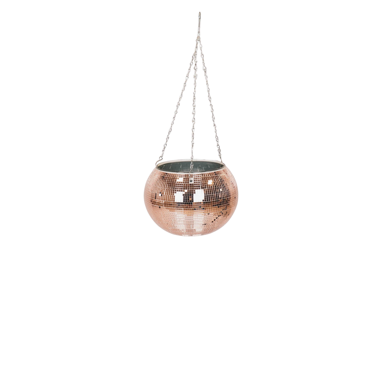 Pot de fleurs Hangende - Disco - Verre - Rosé Goud - 25x25x25cm