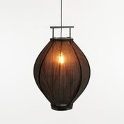 Pego Hanging lamp - H73 x Ø54 cm - Linen - Black