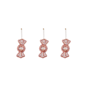 Kersthangers- 3 Toffee Candy Foam-Roze/Disco Dip- S3-6x13c