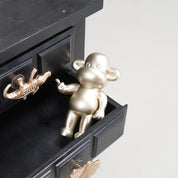 Ornament - hanging loose monkey- gold - 11x7x19cm