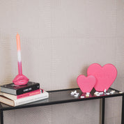 Ornament- Snoep Hart 'HAPPY'- Neon Roze- 13x4x11,5cm