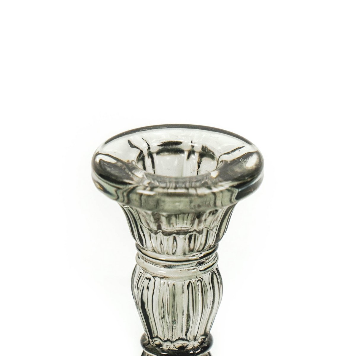 Kaarshouder - Glas - Smokey - 6,5x10,5cm