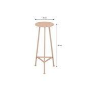Adine Plant Table - H80 x Ø30 cm - Metal - Light pink