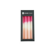 Candles - dip dye - wash - pink/white/pink - Set of 4