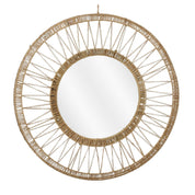Ludy Wall mirror - H5 x Ø70 cm - Jute - Light brown
