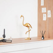 Ornament - Flamingo - Polyresin - Gold - 16.5x10x39cm