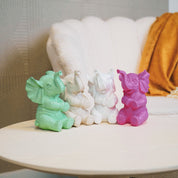 Ornament - Olifant - Polyresin - Roze - 7x7x11cm