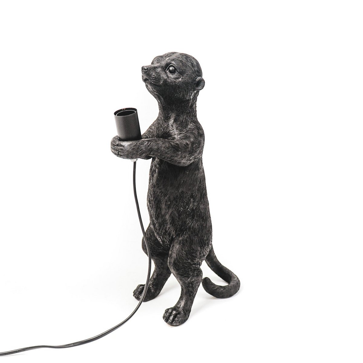 Table lamp - Meerkat - Polyresin - Black - E27 - 15x10x38cm