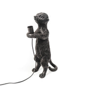 Table lamp - Meerkat - Polyresin - Black - E27 - 15x10x38cm