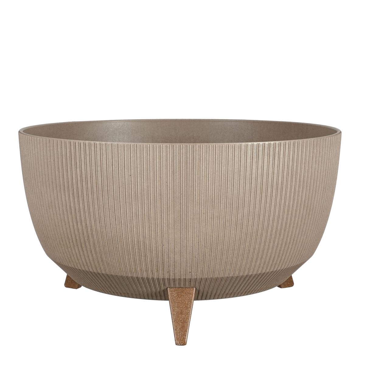 Doppio Flowerpot on Legs - H22 x Ø47 cm - Polypropylene - FSC Mix - Taupe