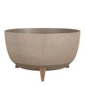 Doppio Flowerpot on Legs - H22 x Ø47 cm - Polypropylene - FSC Mix - Taupe