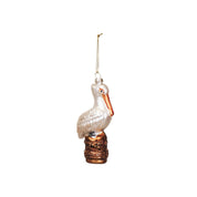 Christmas pendant - Pelican - Glass - White - 6.5x4x12.5cm