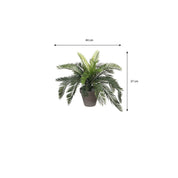 Artificial Cycas Palm Plant in Flower Pot Stan - H37 x Ø44 cm - Green