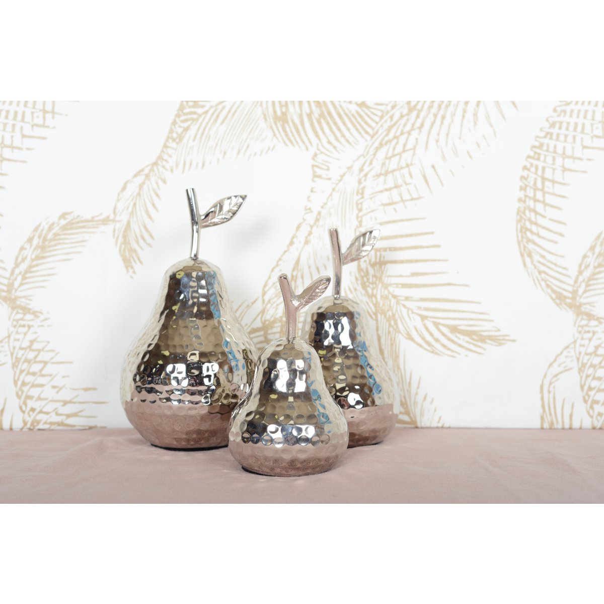 Silver Decorative Pear 8.5x8.5x15.5 cm
