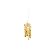 Ornament pendant - Polyresin - Gold - Elephant - 9.5x6.5x4cm