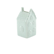 Ornament - Spaarpot - Huis - Keramiek - Mintgroen -7x7x13cm