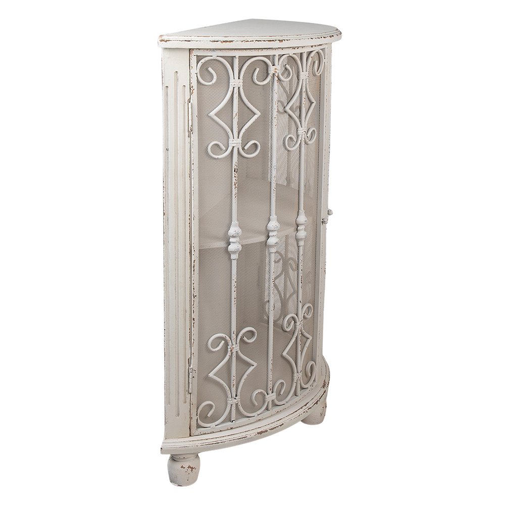 Wandkast Wit, Hout en IJzer 81x32x103 cm
